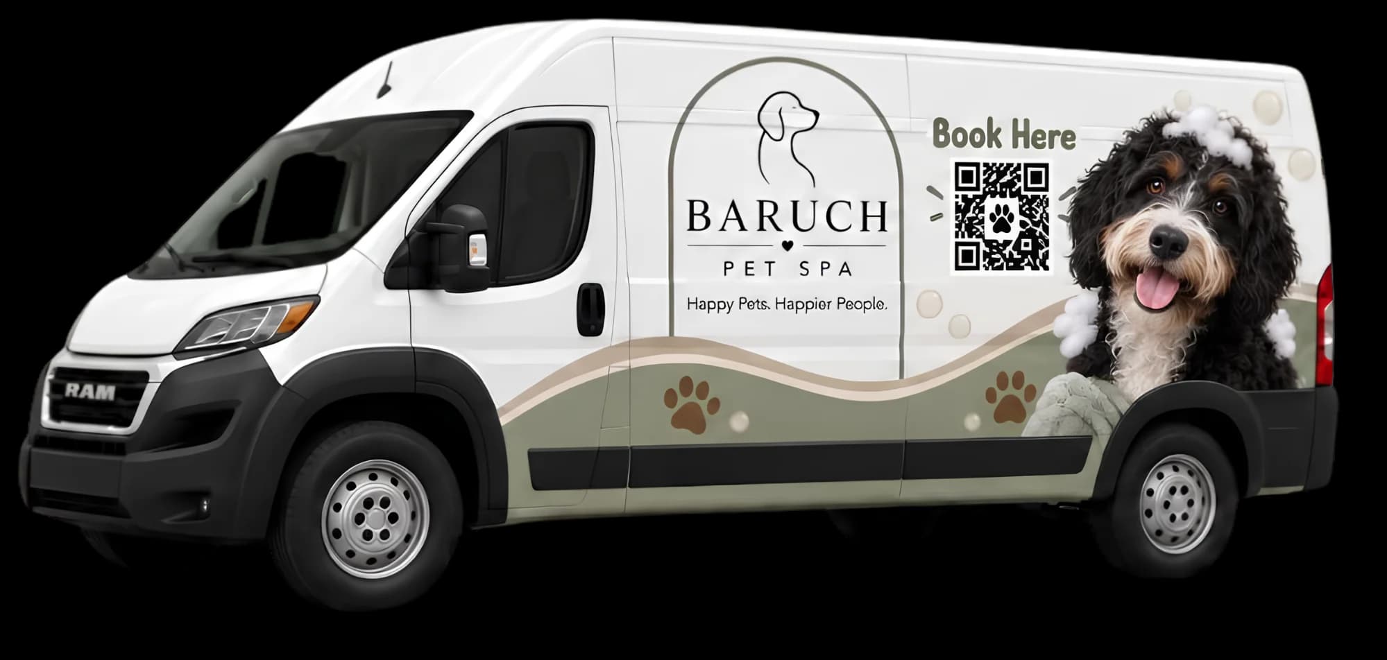 Baruch Pet Spa fully equipped mobile grooming van