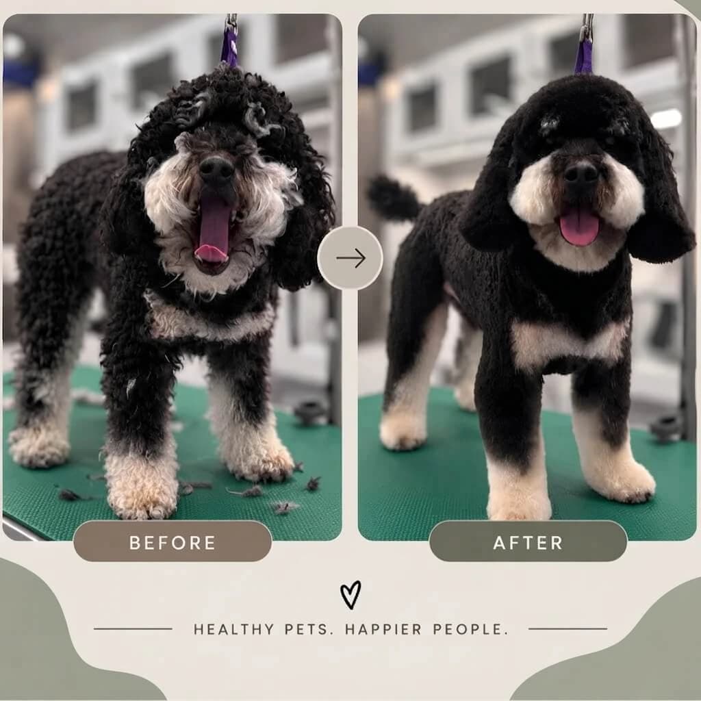 Before and After - Doodle / Poodle Mix